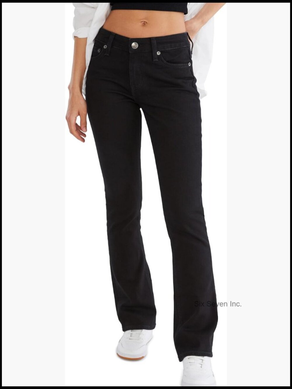 Women's Mid Rise Bootcut Jean with Comfort Stretch Denim
